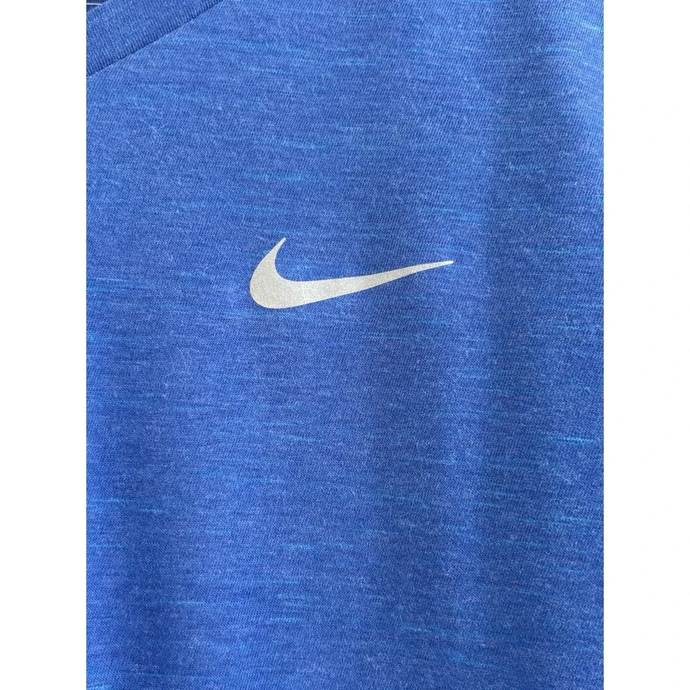 Nike Dri-FIT Men's Blue V-Neck Short Sleeve Moisture Wicking Running Tee S